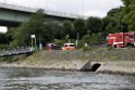 Uebung BF Taucher und Presse Koeln Zoobruecke Rhein P061